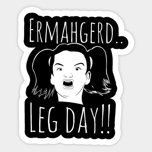 Leg day Sticker by TimAddisonArt